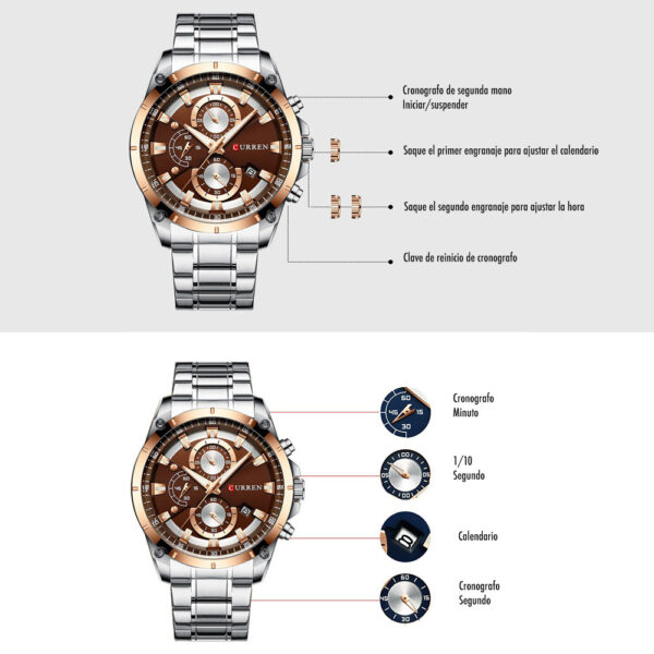 170239167117023916716.jpg Reloj Curren 8360 Cuarzo Acero Acero Inoxidabl