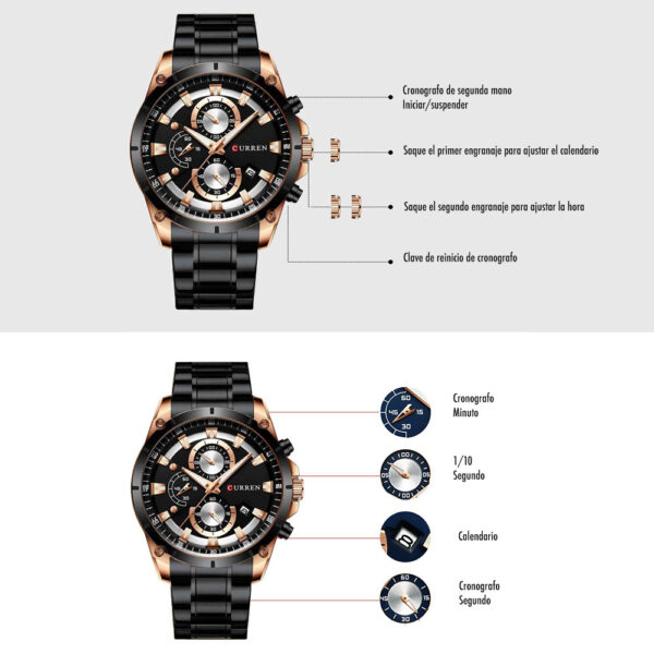 1702391672170239167210.jpg Reloj Curren 8360 Cuarzo Acero Acero Inoxidabl