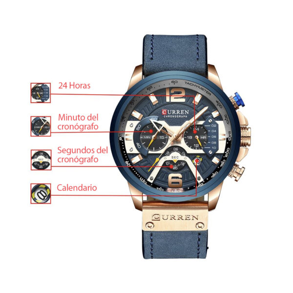 1701961426reloj_curren_azul_8329_5.jpg Reloj Curren 8329 Cronografo Cueroo