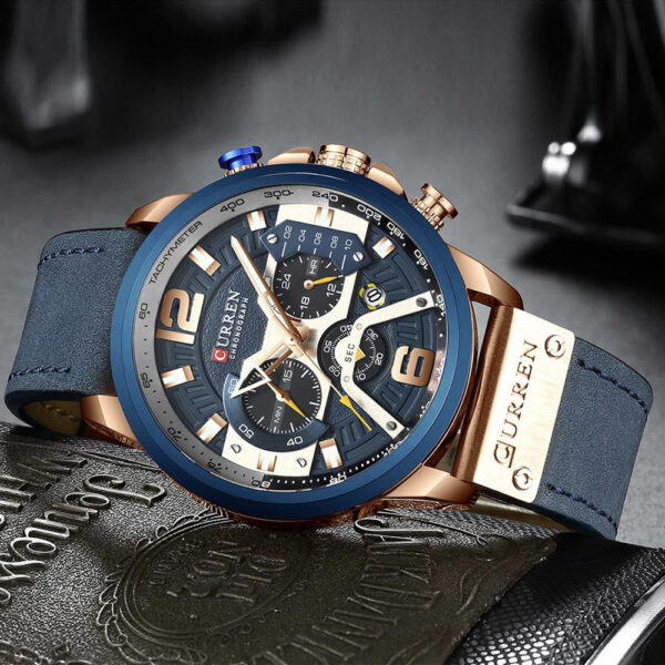 1701961427reloj_curren_azul_8329_2.jpg Reloj Curren 8329 Cronografo Cueroo