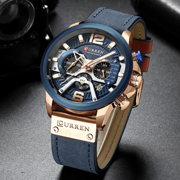 1701961427reloj_curren_azul_8329_3.jpg Reloj Curren 8329 Cronografo Cueroo