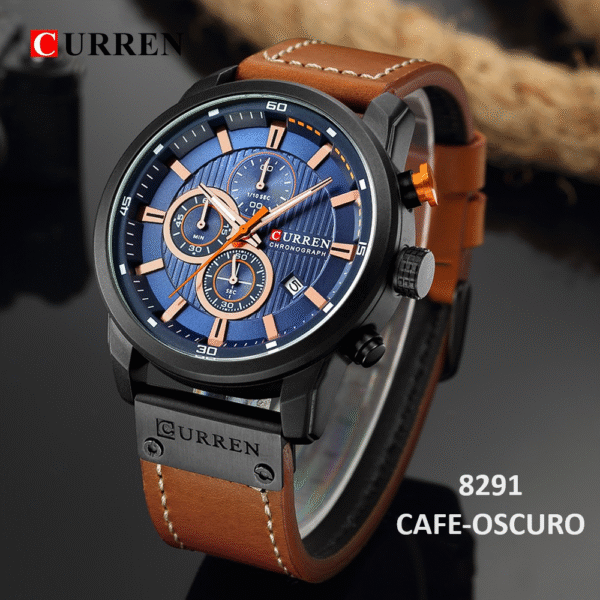 1702489481CAFE20OSCURO.png Reloj Curren 8291 Cuarzo Correa De Cueroo