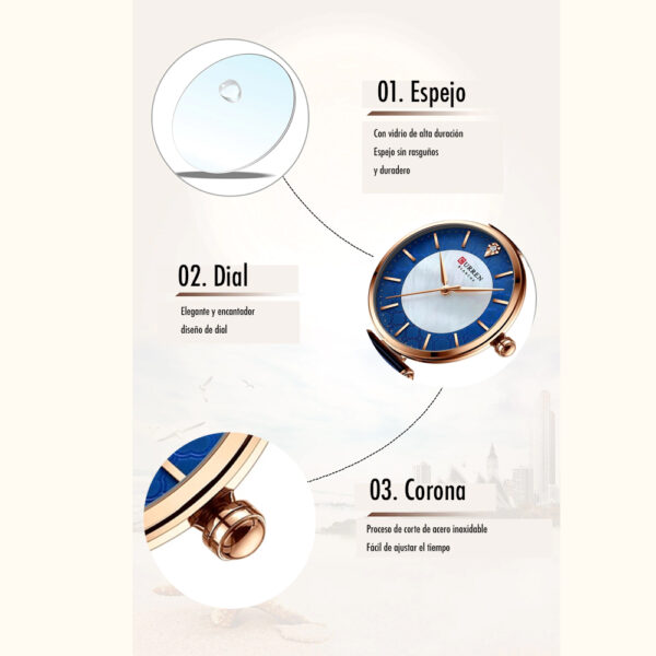 17032538683.jpg Reloj Curren 9072 Para Mujer