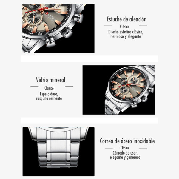 17075126515.jpg Reloj Curren 8351 Clasico Cuarzo Acero