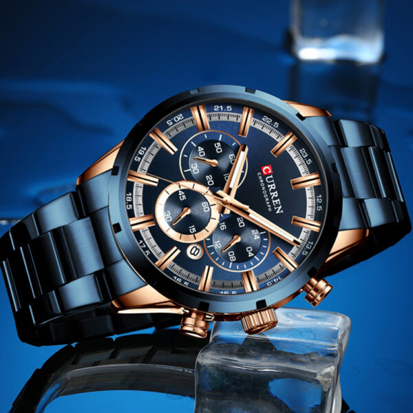 17075143956.jpg Reloj Curren 8355 Cronogr En Acero Acero Inoxi