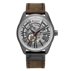 Reloj Curren 8299 Hombre Cuero Automatico