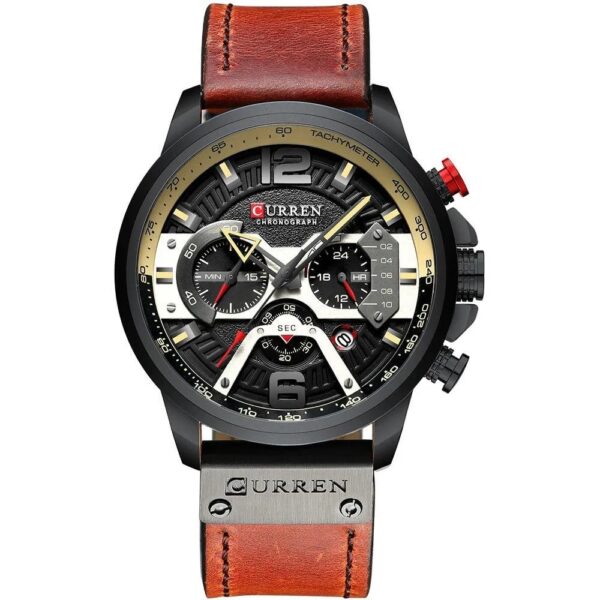 1744386943cafe.jpg Reloj Curren 8329 Cronografo Cueroo