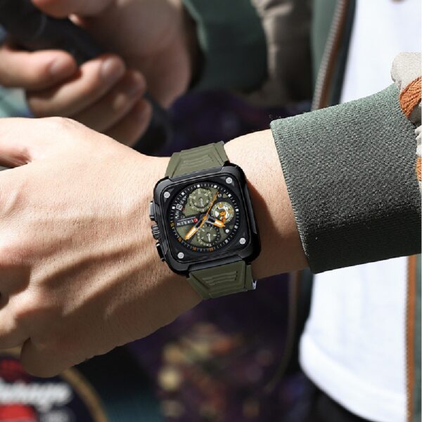 Reloj Curren 8461 Silicona Crono Funcion